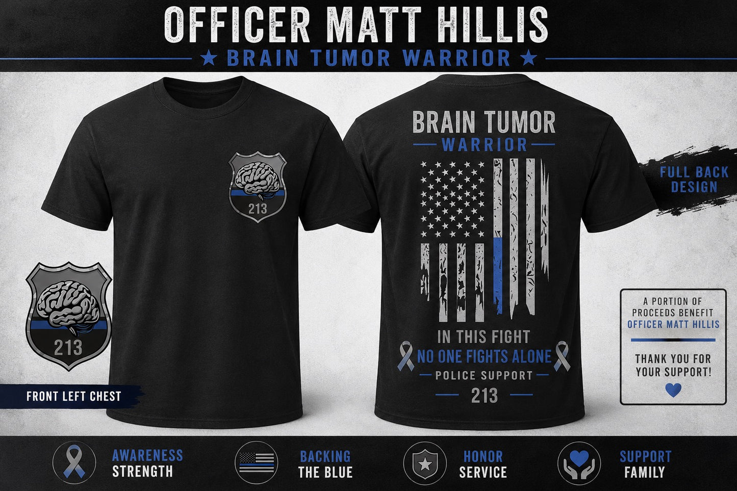 OFFICER MATT HILLIS | FUNDRAISER TEE