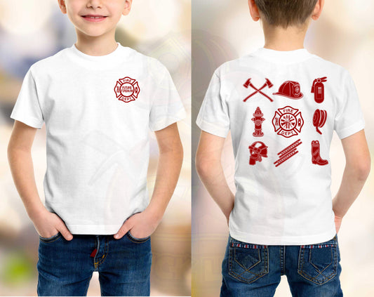 Copy of Future Fireman - Front and Back Shirt, Fire related tools