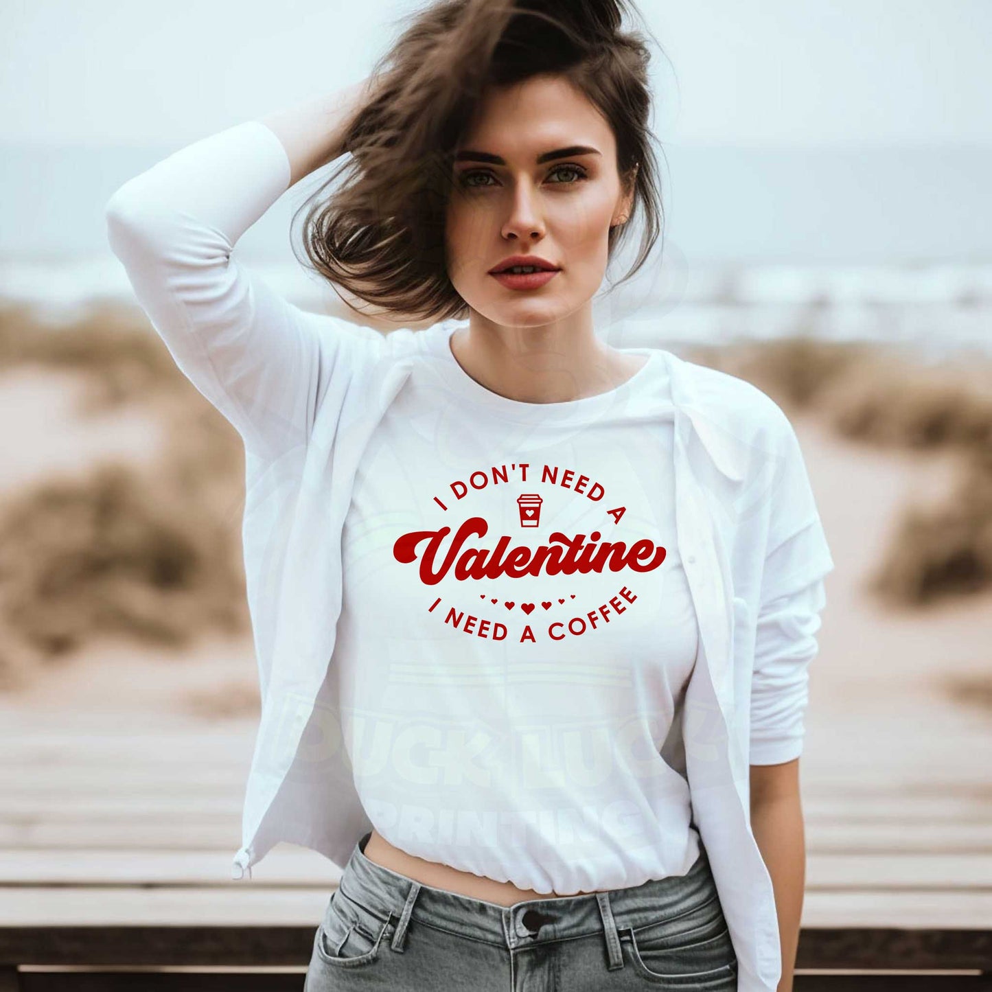 I Don't Need a Valentine I need a Coffee_shirt