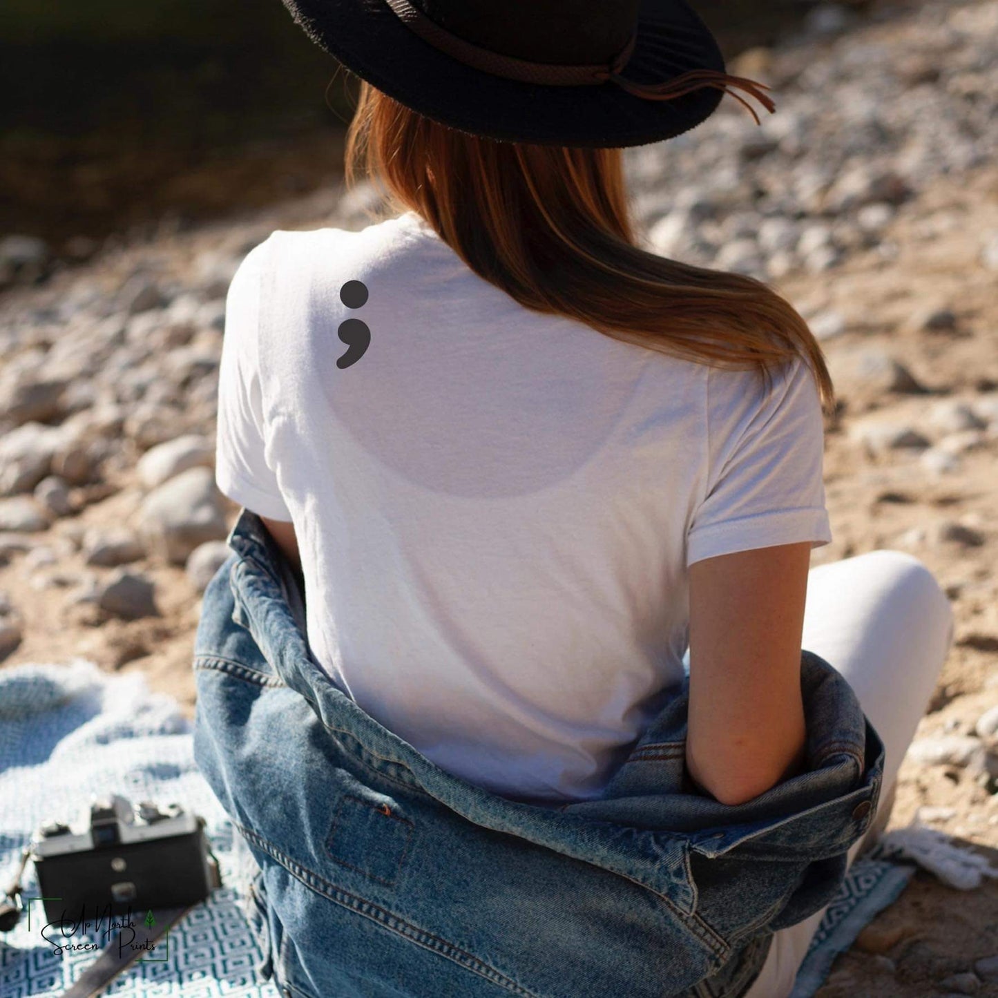 Semi Colon Back Tee