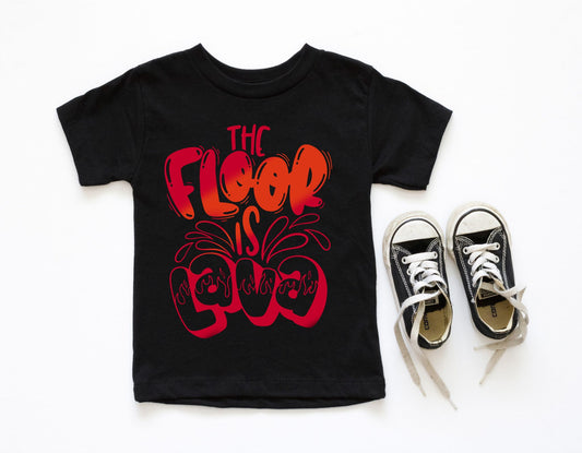 The Floor Is Lava Red Print Tee