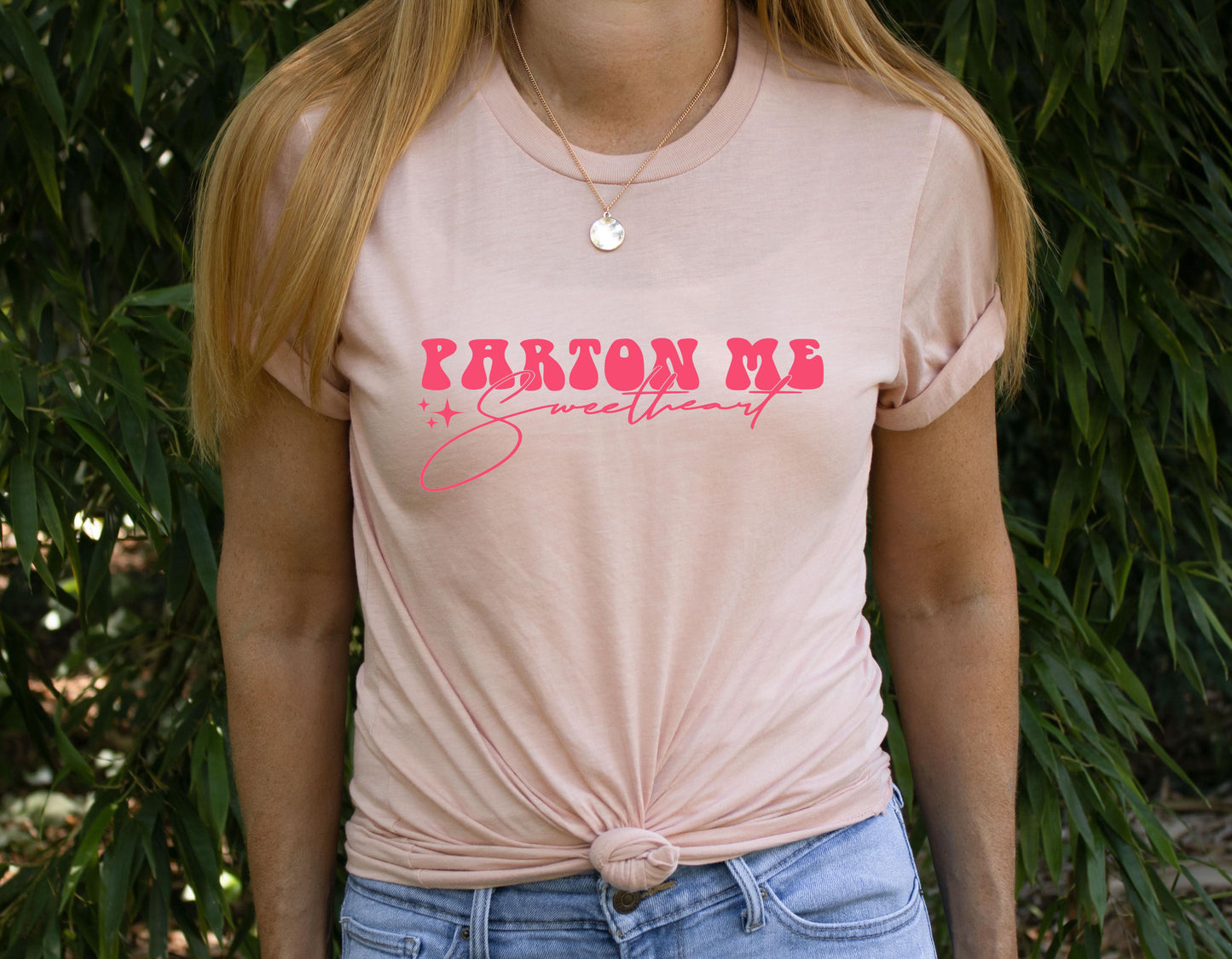 Parton Me Sweetheart Pink Ink Adult Tee