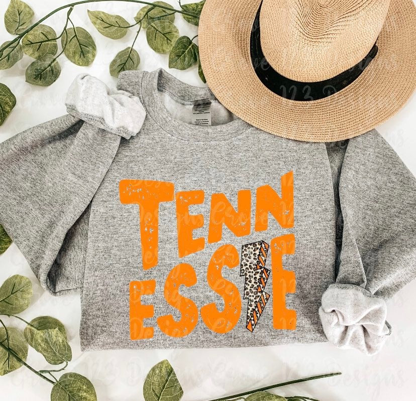 Tennessee Leopard Lightning Bolt Tee