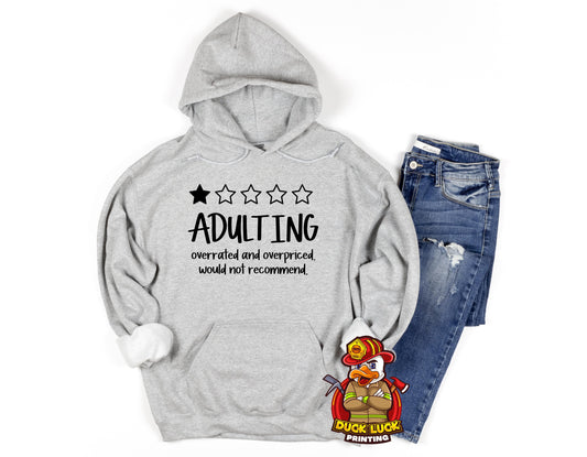 Adulting One Star/Overrated and Overpriced Tee
