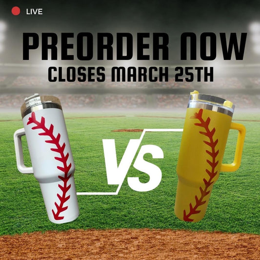 PREORDER - Baseball/Softball Tumbler and or Canvas Sling