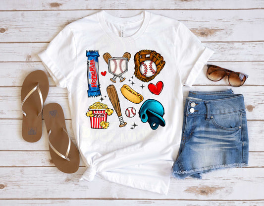 Baseball snacks clip art_Shirt