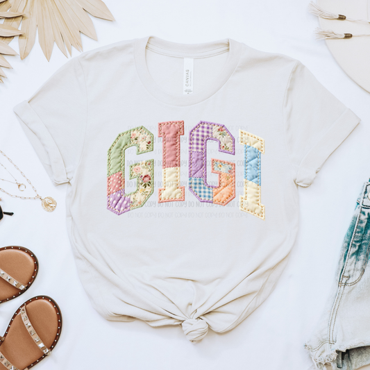 Patchwork GiGi | Graphic Apparel Tee