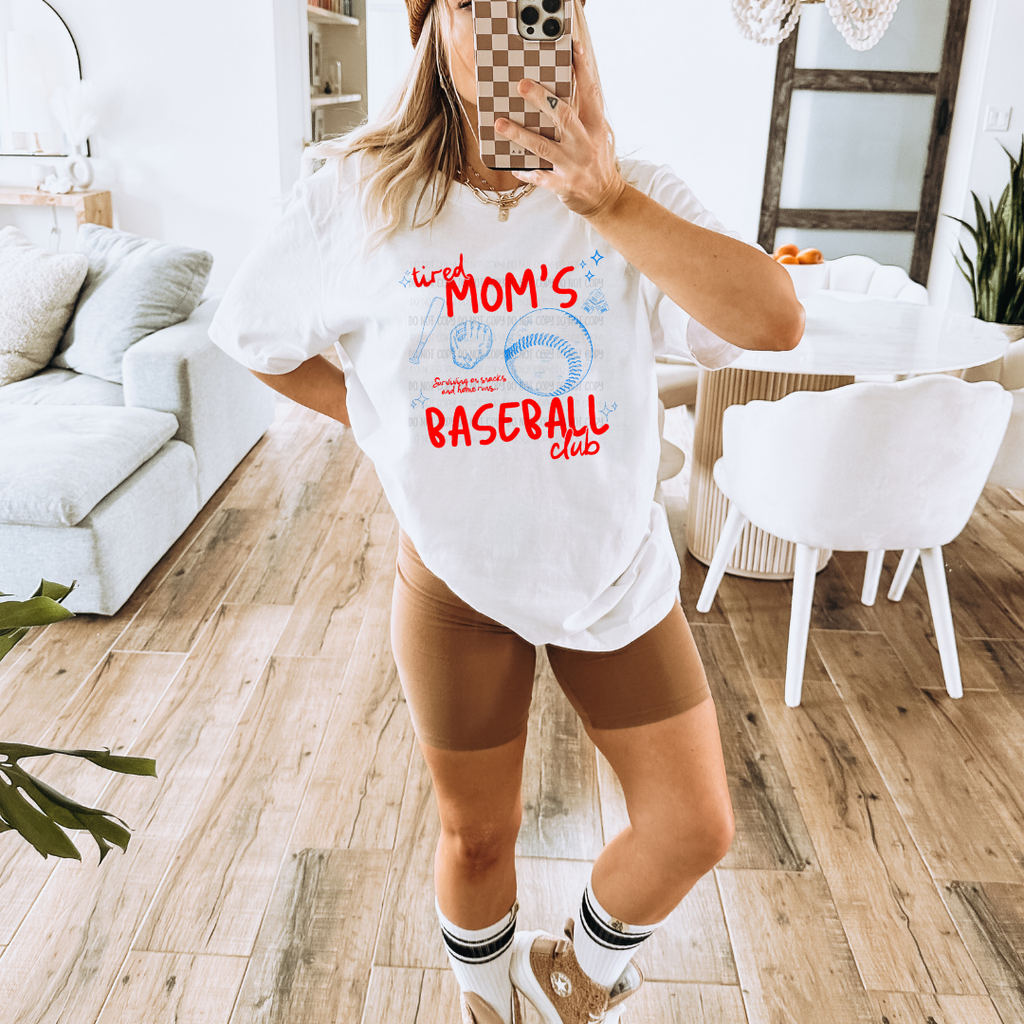 Tired moms Baseball Club  | Graphic Apparel Tee