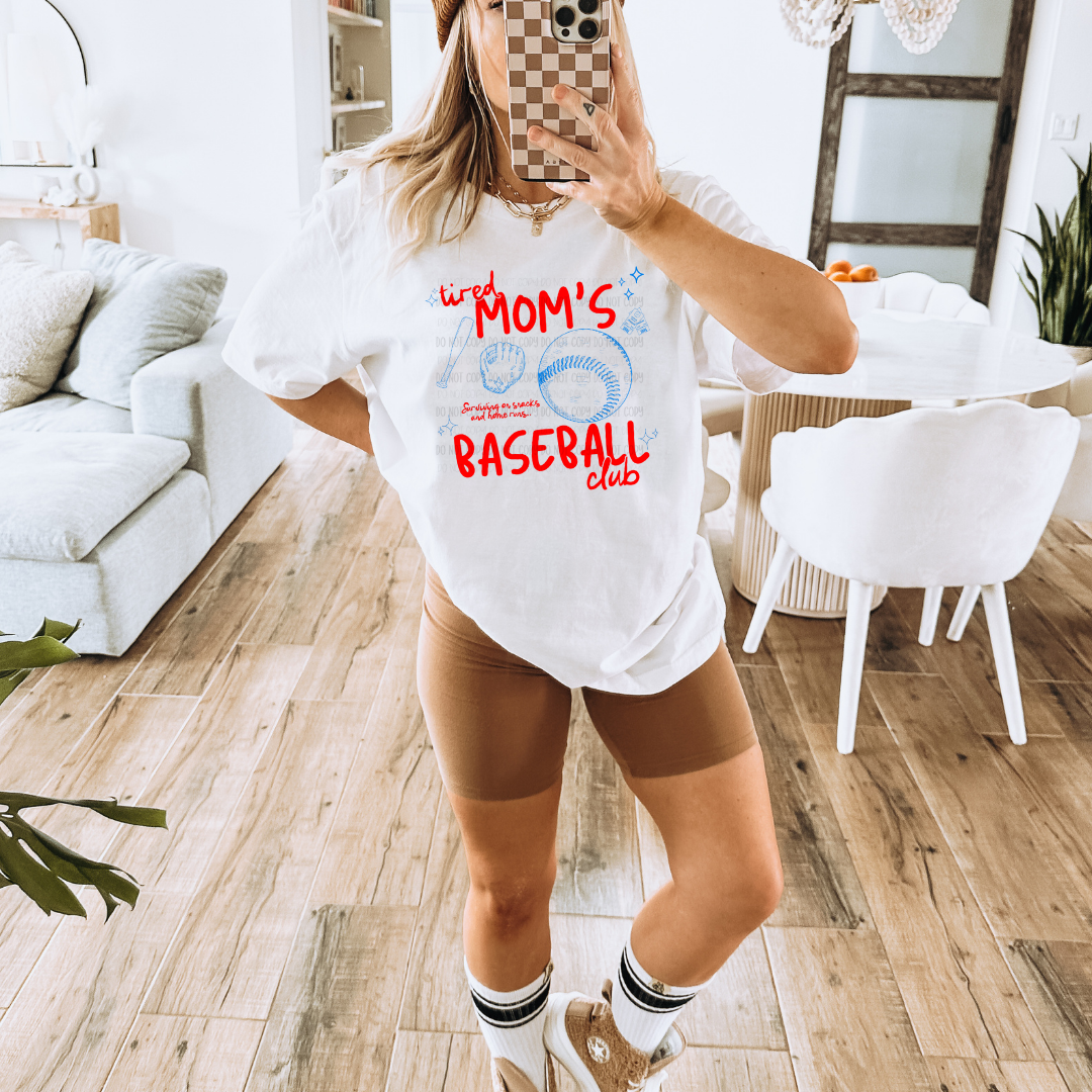 Tired moms Baseball Club  | Graphic Apparel Tee