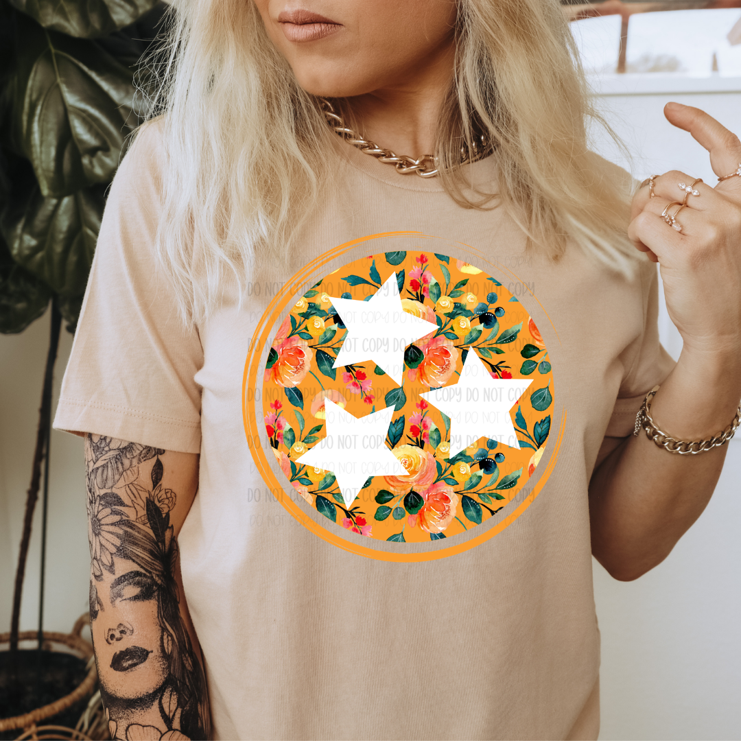Floral Stars | Graphic Apparel Tee