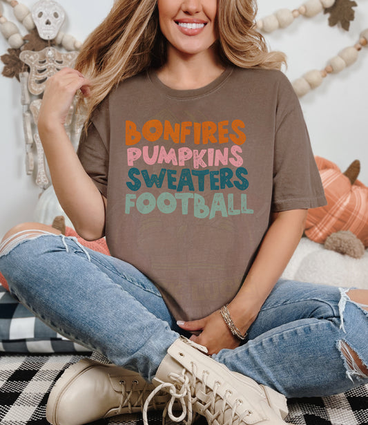 Bonfire Pumpkins Sweaters Football Shirt