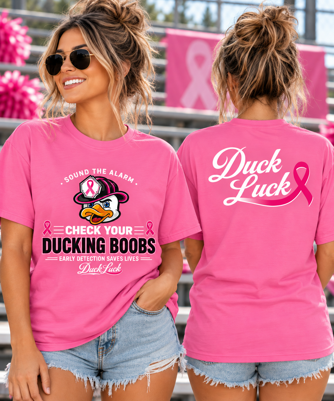 Check Your Ducking Boobs 🎀 Breast Cancer Awareness Tee