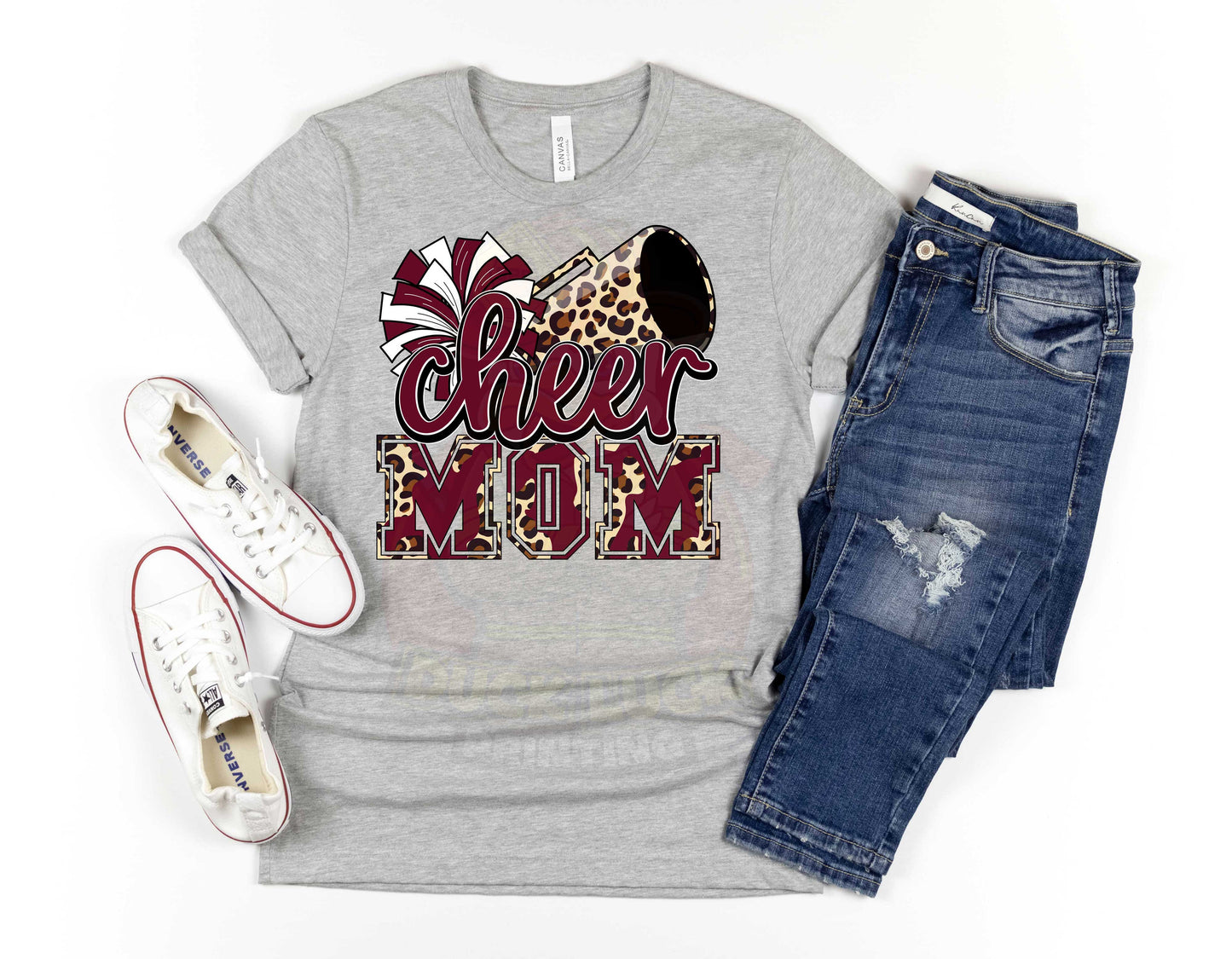 Cheer Mom Leopard Spirit Tee