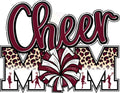 Cheer Mom Maroon Leopard TSHIRT