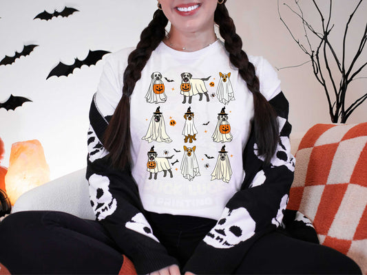 Dog Ghost Halloween Shirt_T-Shirt