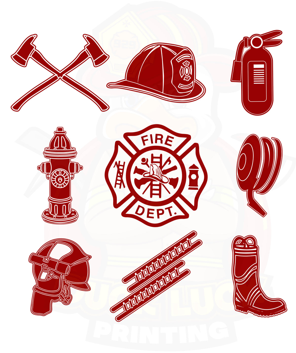 Copy of Future Fireman - Front and Back Shirt, Fire related tools