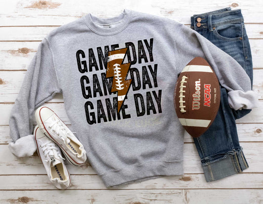 Game Day Lightening Bolt_Tee Mockup