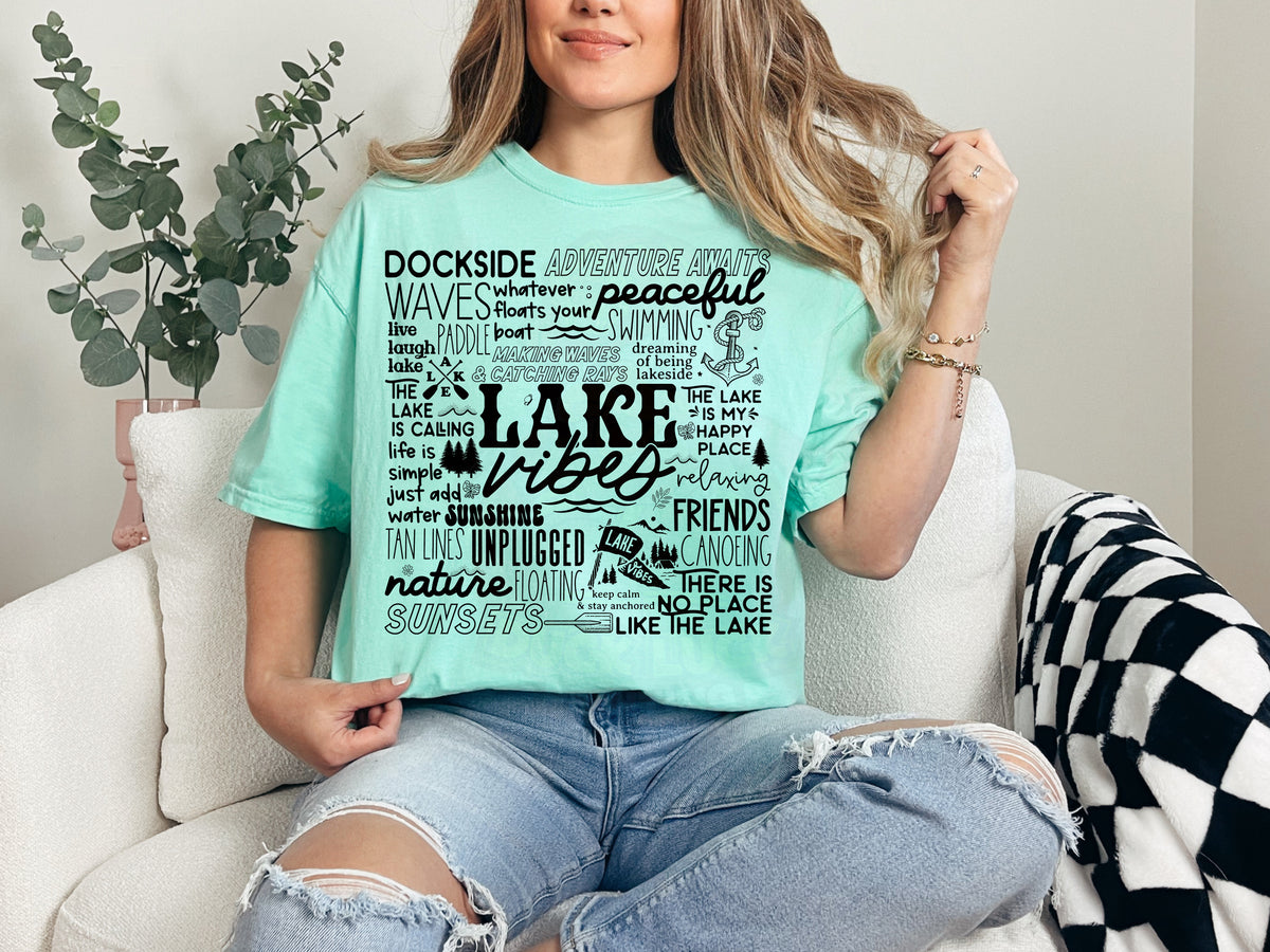 Lake Vibes Word Art_Shirt