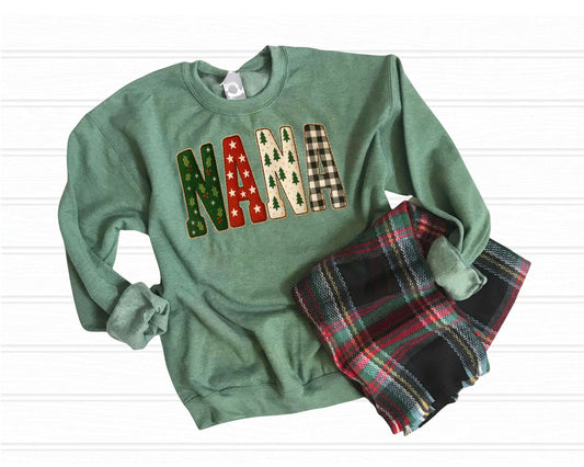 NANA Holiday Patchwork Shirt