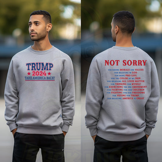 Not Sorry Patriotic_Trump 2024 Shirt