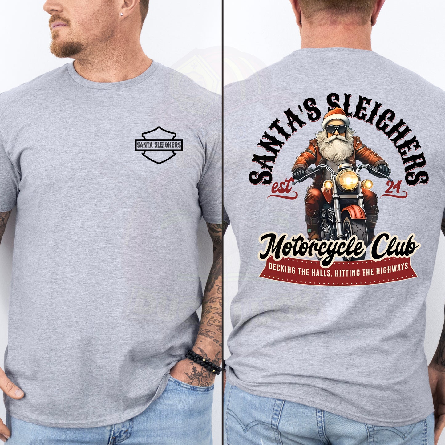 Santa Sleighers Motorcycle Shirt