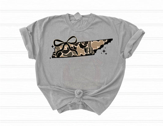 TN State Camo with Bow Shirt