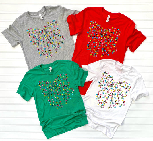 Christmas Light Bow_Shirt