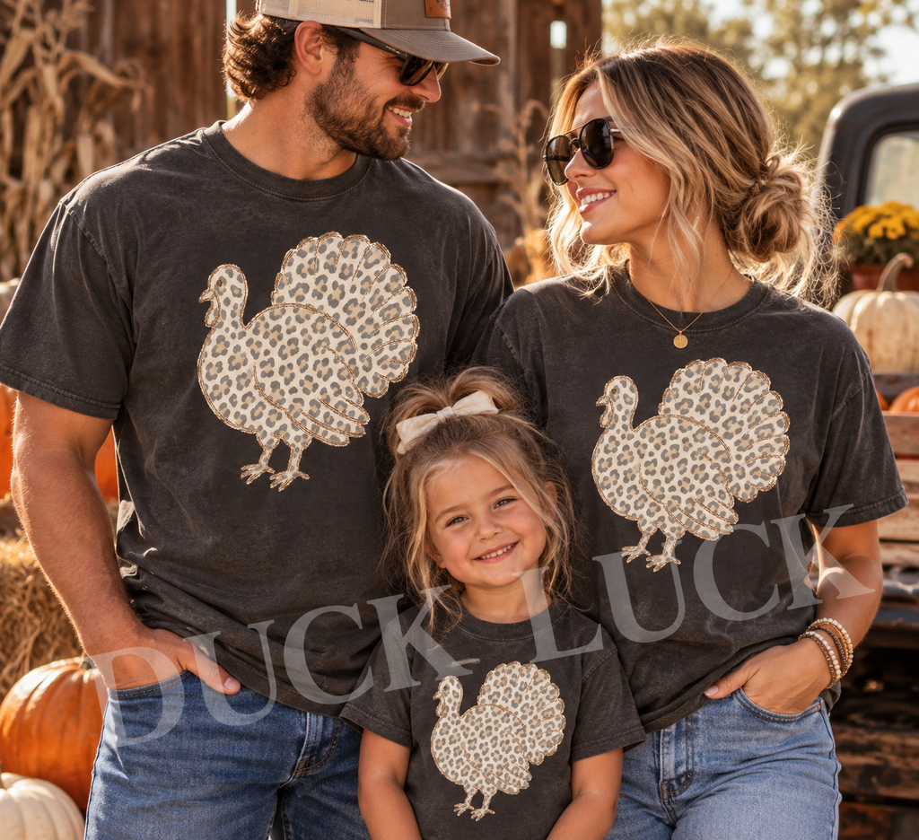 Leopard Turkey Graphic Tee mockup