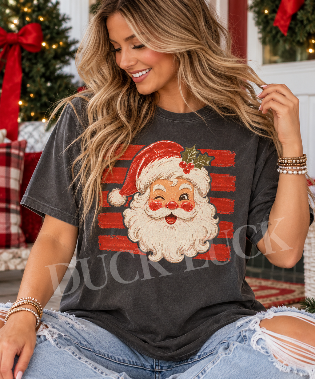 Vintage Santa Graphic Tee mockup