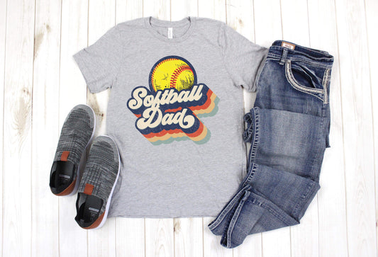 Softball Dad Retro Tee