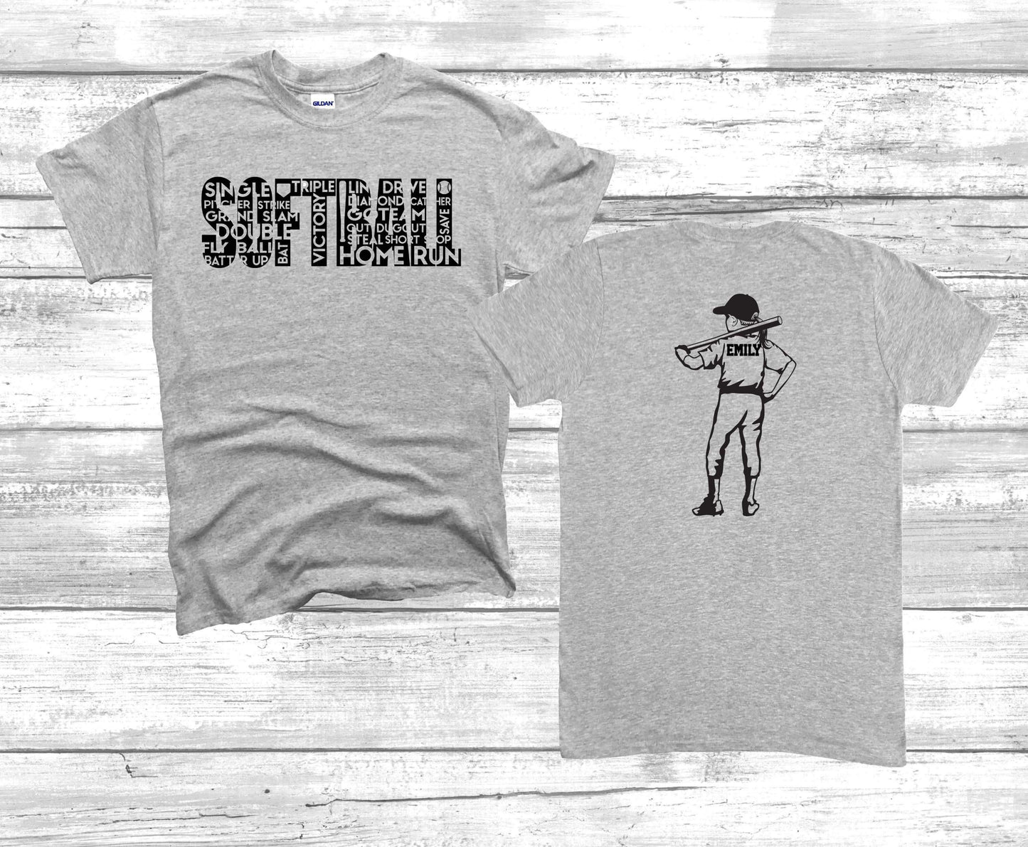 Softball Cut-Out Player Tee