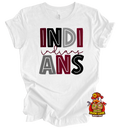 Indians Block Letters (Maroon & White)