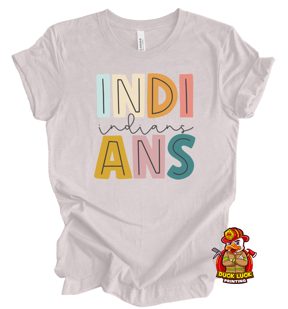 Indians Block Letters (pastel)