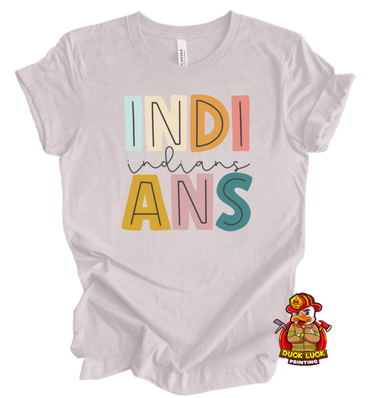 Indians Block Letters (pastel)